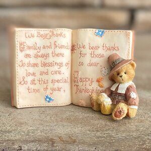 Vintage Collectible Cherished Teddies 651427 'We Bear Thanks' Thanksgiving